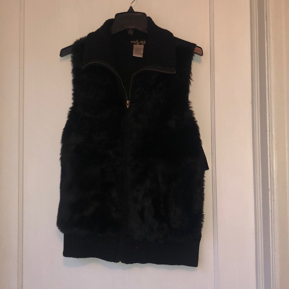 Black Fur Vest